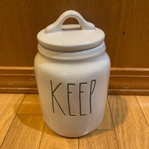 "Keep" Jar with Lid- Rae Dunn